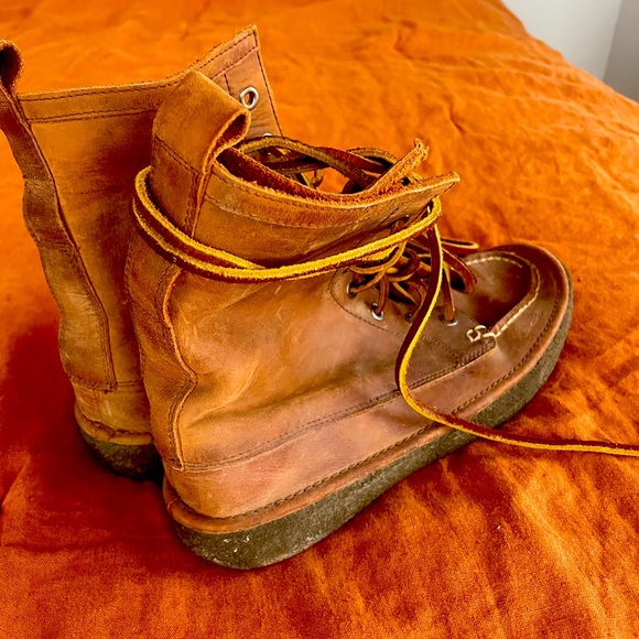 Seaveez leather lace up Mocs 8.5 brown - Picture 2 of 4